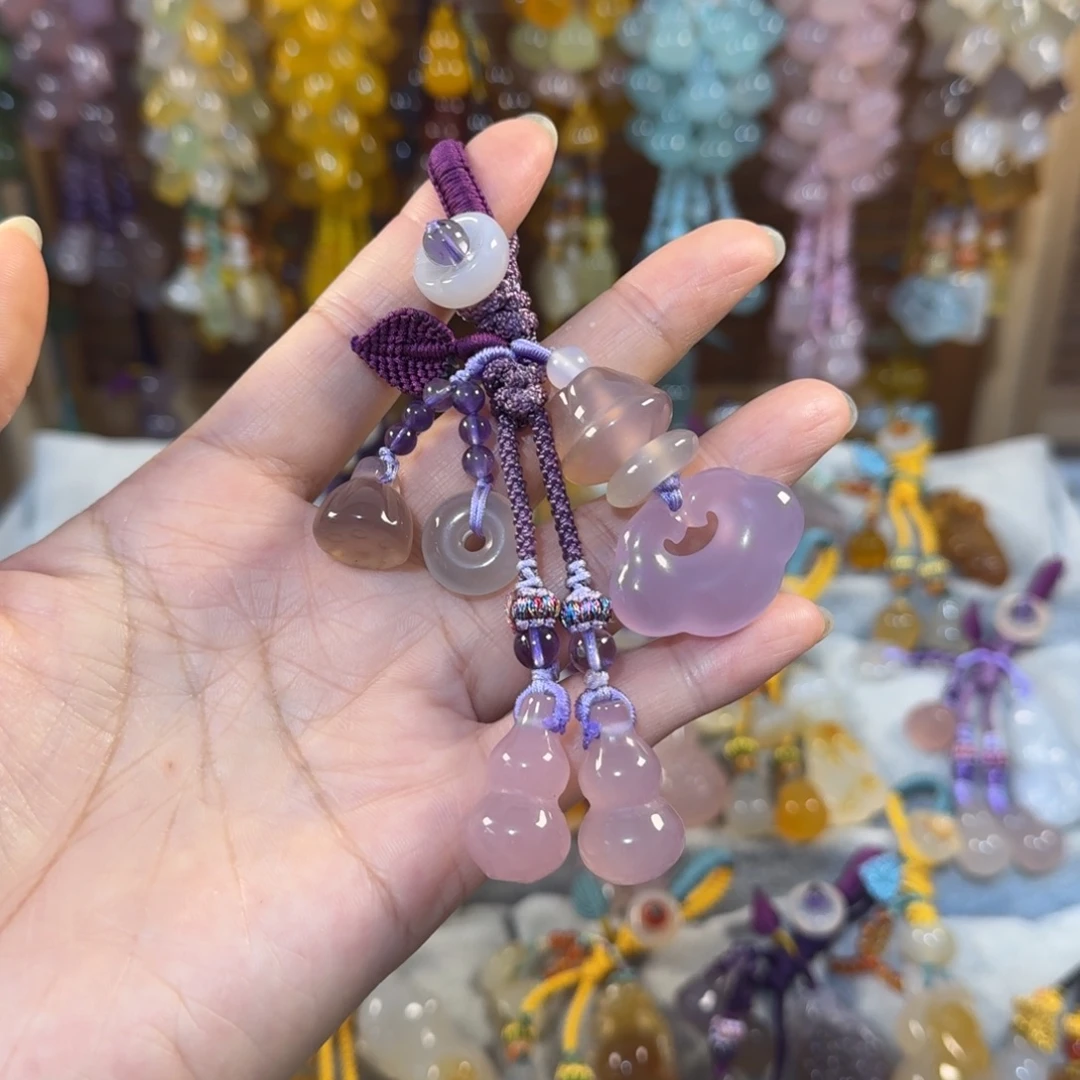 未镶嵌钥匙挂件玛瑙/玉髓