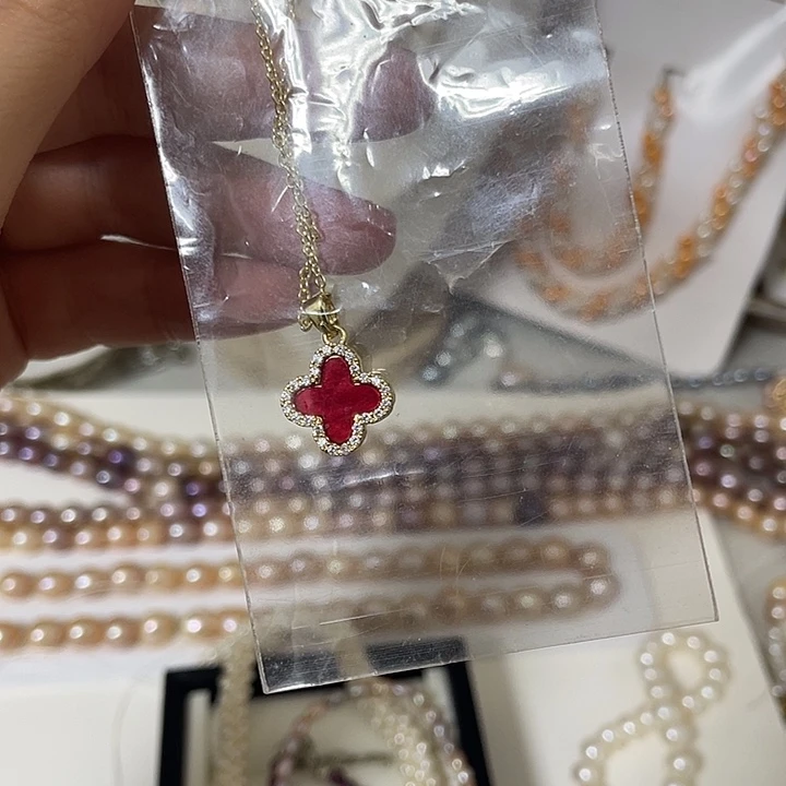 项链合金淡水珍珠