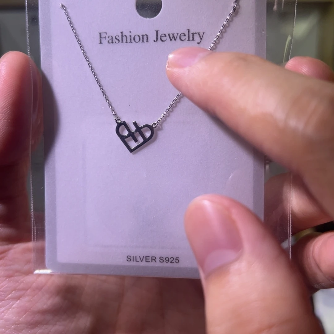 坠链均925银锆石项链