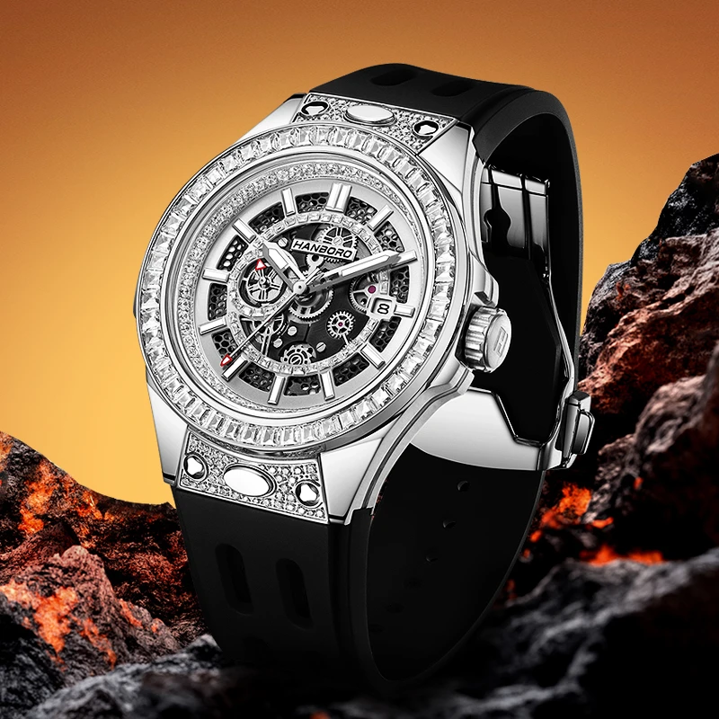 【新雨专属】HANBORO衡宝罗大爆炸男士时尚全自动机械手表842-2