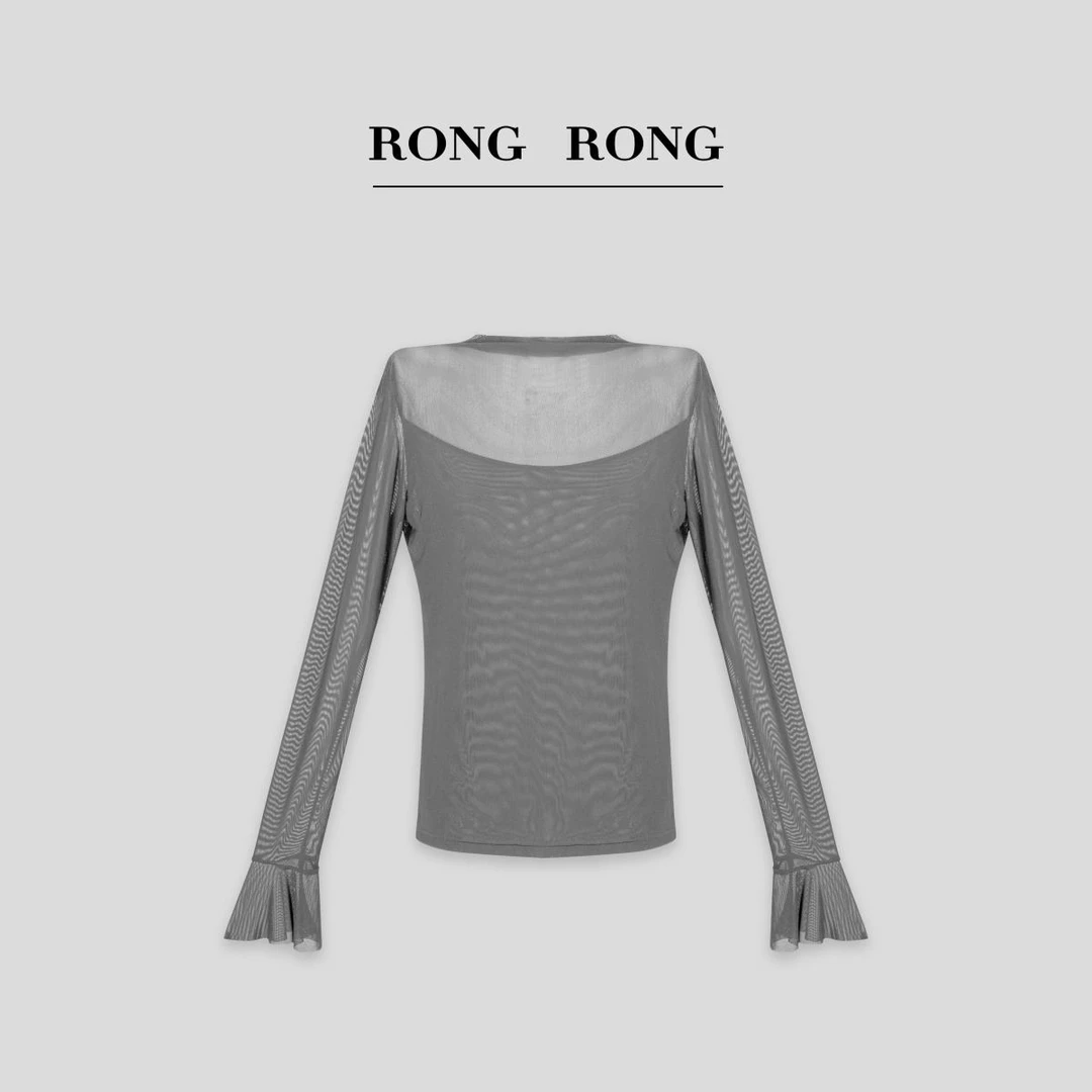 溶溶S【紫夜初空】RONGRONG  时尚百搭透感长袖KGR6S0215-7.26 SVV