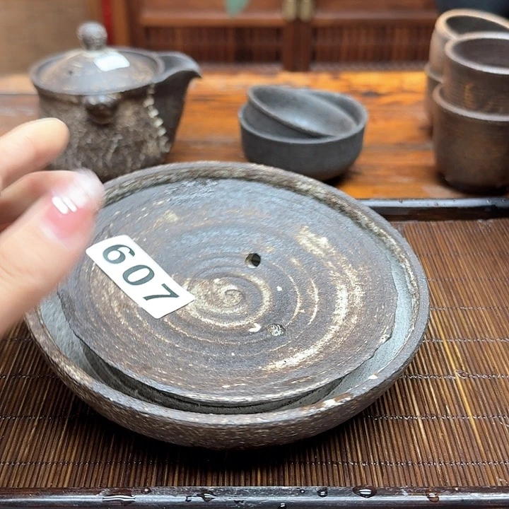 纯手工制作粗陶茶具