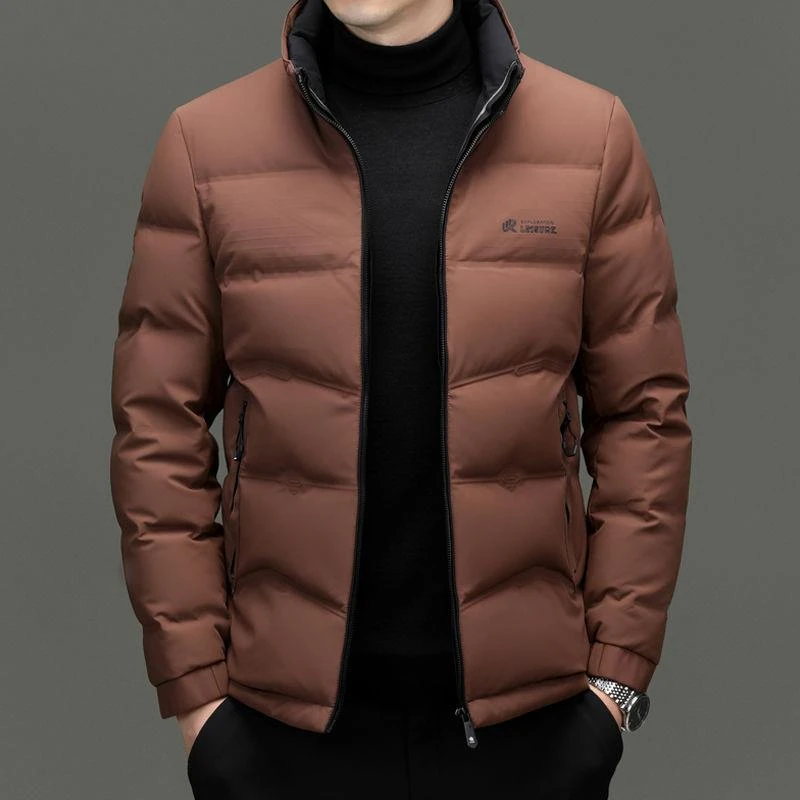 啄木鸟羽绒服男士秋冬新款轻薄冬装短款立领男外套男装潮