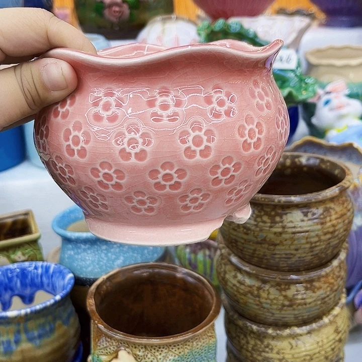 有孔.多肉陶瓷花盆！