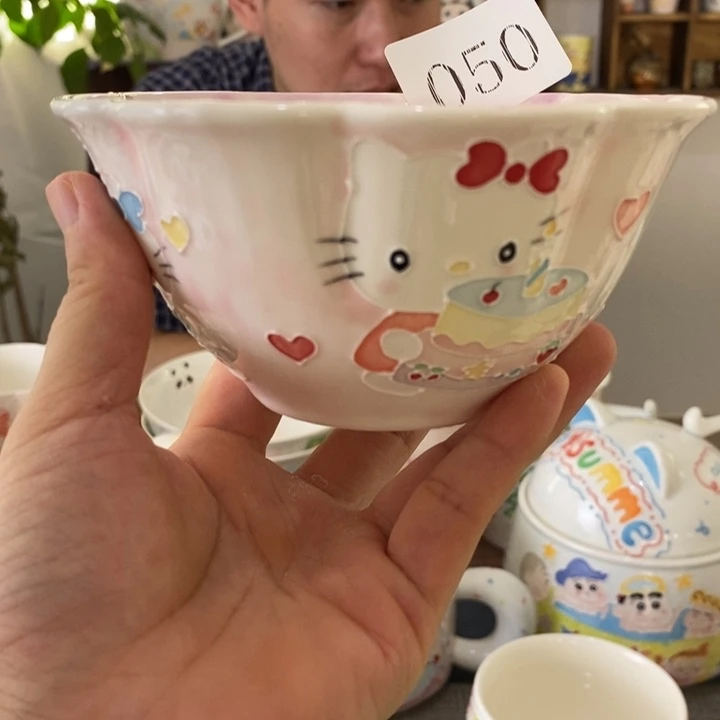 瓷片景德镇釉下彩手绘