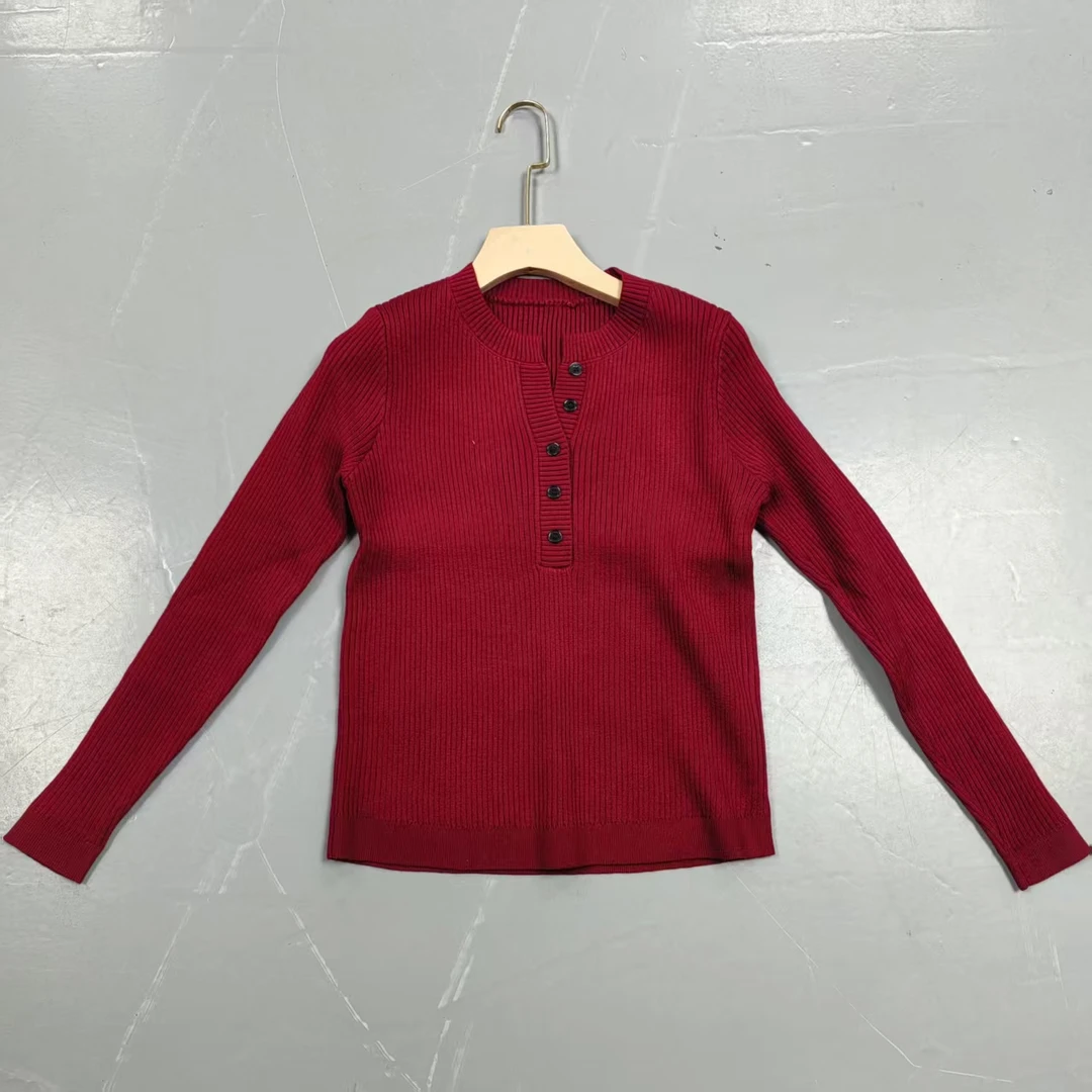 【南油玲姐】红色新款针织衫MY1014