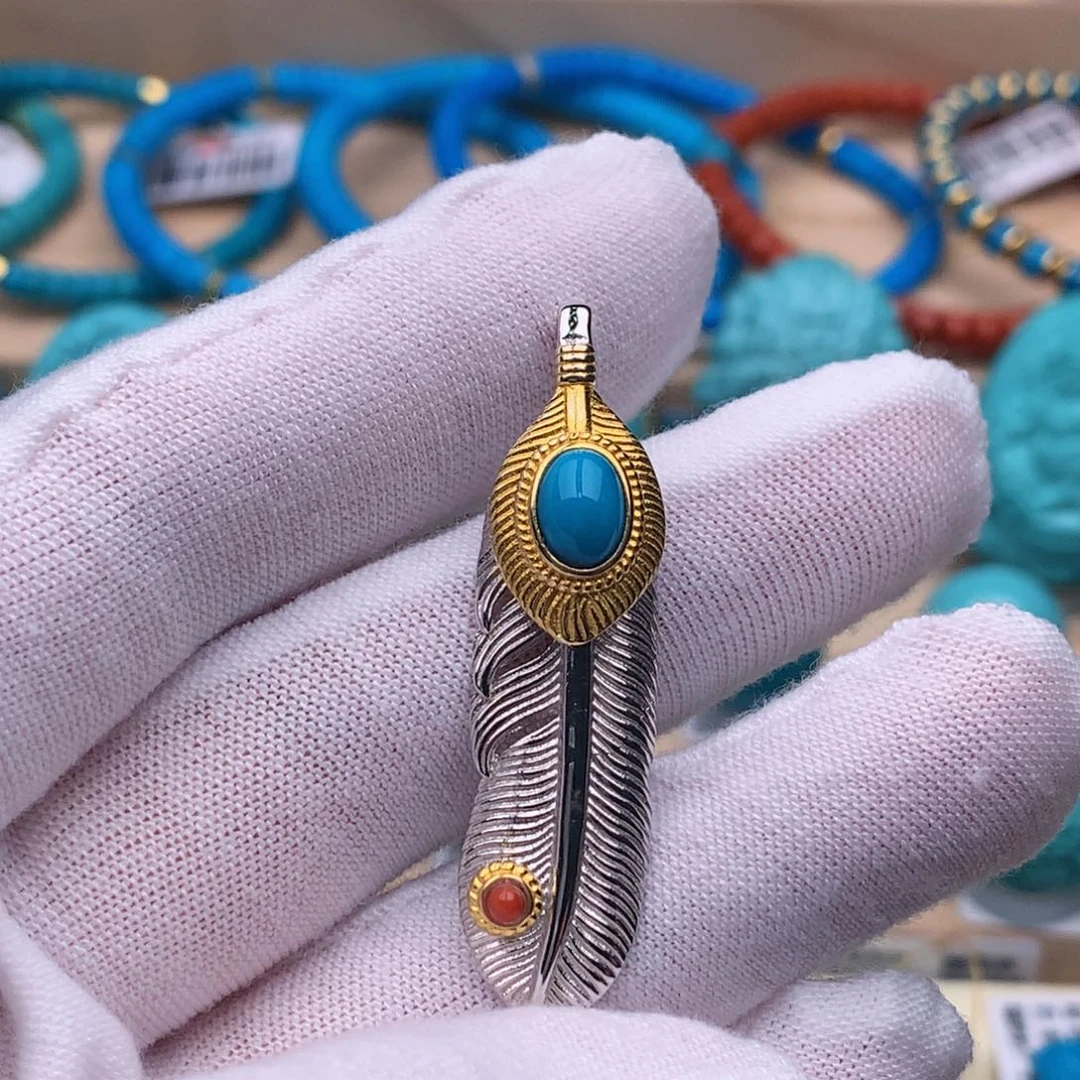 绿松石银S925镶嵌珠宝奇石