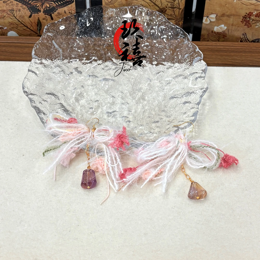 【二妹推荐】紫黄晶裙摆耳环 1014 多样性发一