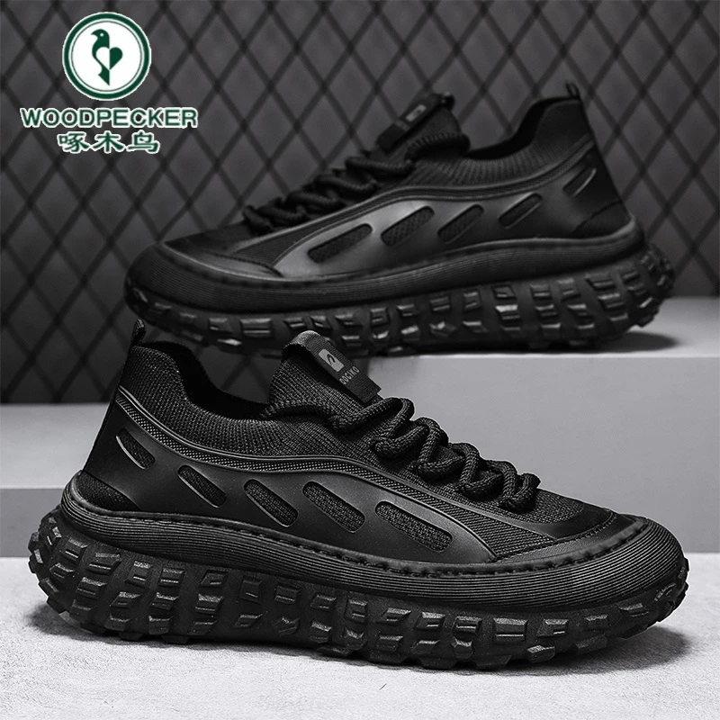 【啄木鸟】正品运动鞋男鞋2025新款冬季透气休闲鞋子跑鞋跑步鞋男款