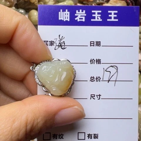 【闪购商品】和田玉银S925镶嵌颈饰满*红透闪石玉