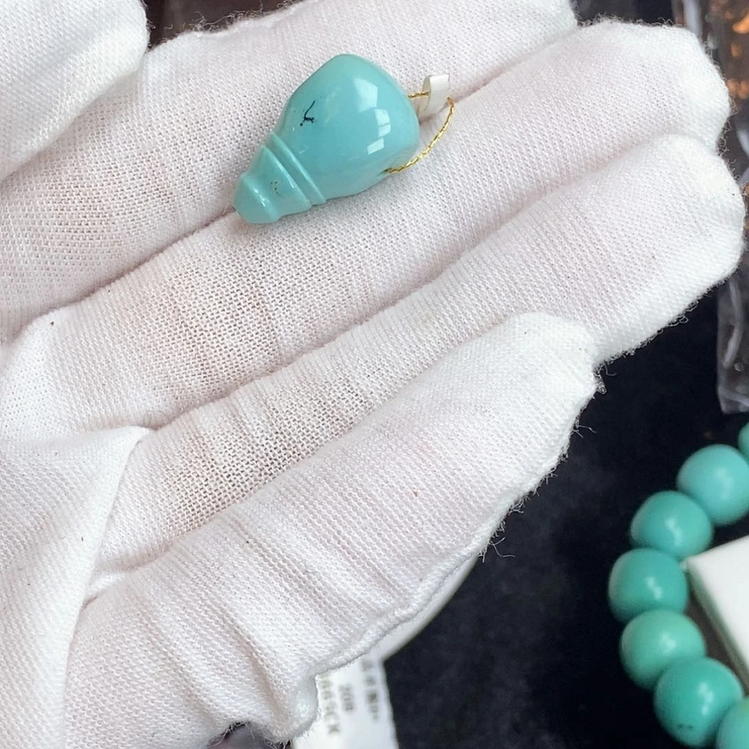 绿松石未镶嵌三通