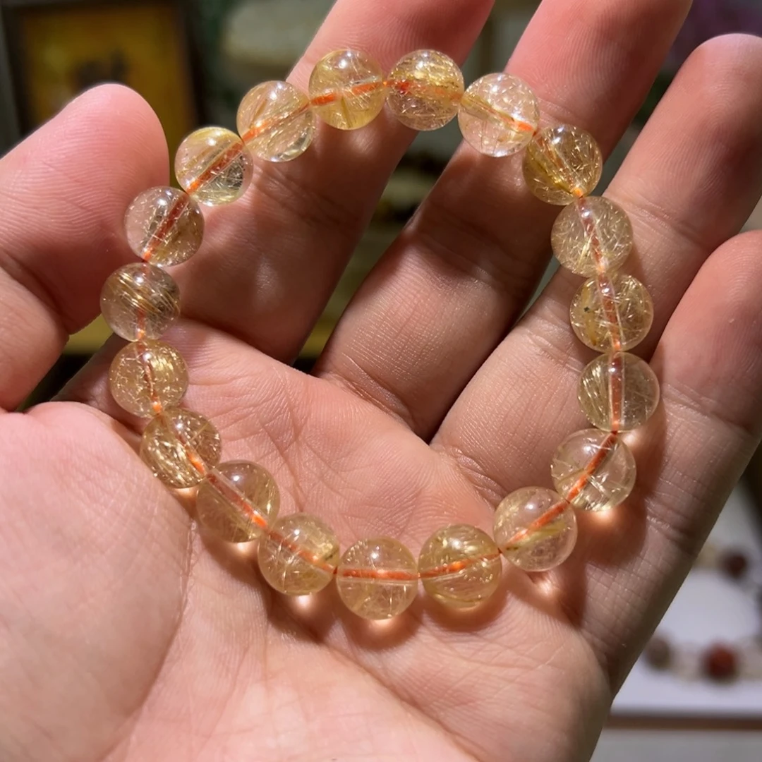 手链未镶嵌水晶石光晶工金发晶10mm