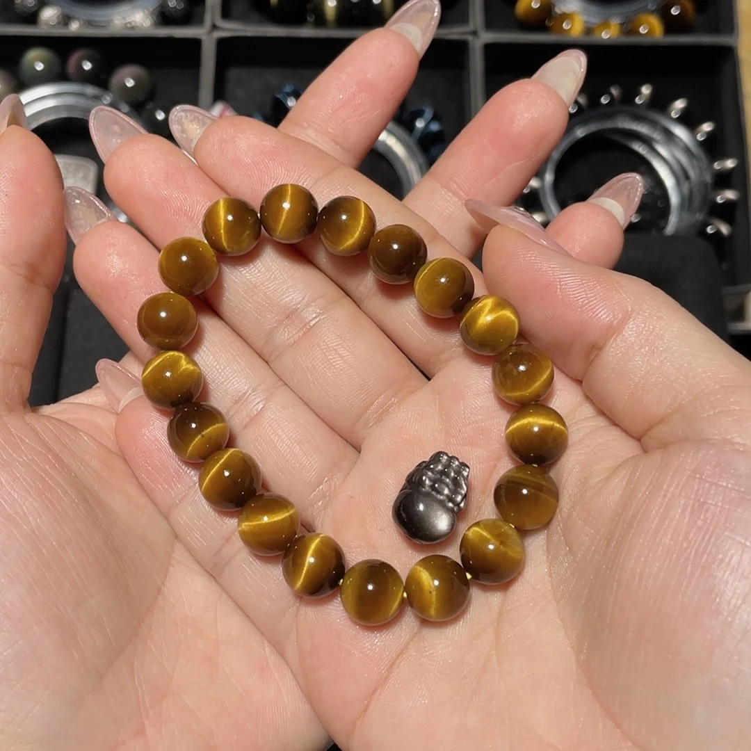 火***花木变石（虎睛石）未镶嵌手链