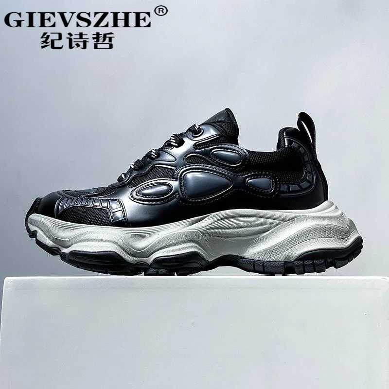 纪诗哲增高老爹鞋男款网面厚底跑步鞋男减震休闲运动鞋潮流男鞋