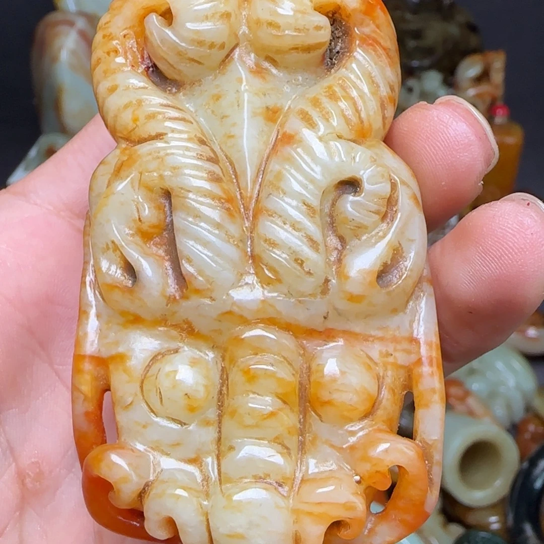 王***喜和田玉未镶嵌挂件