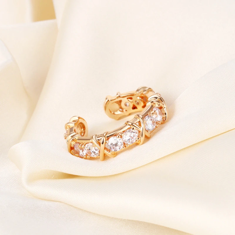 轻奢 微镶满钻戒指 新版 香槟色 xbj275