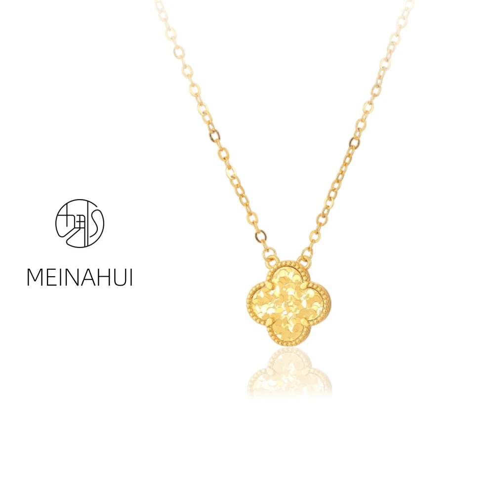 项链 MEINAHUI/碎碎冰幸运草项链简约百搭时尚