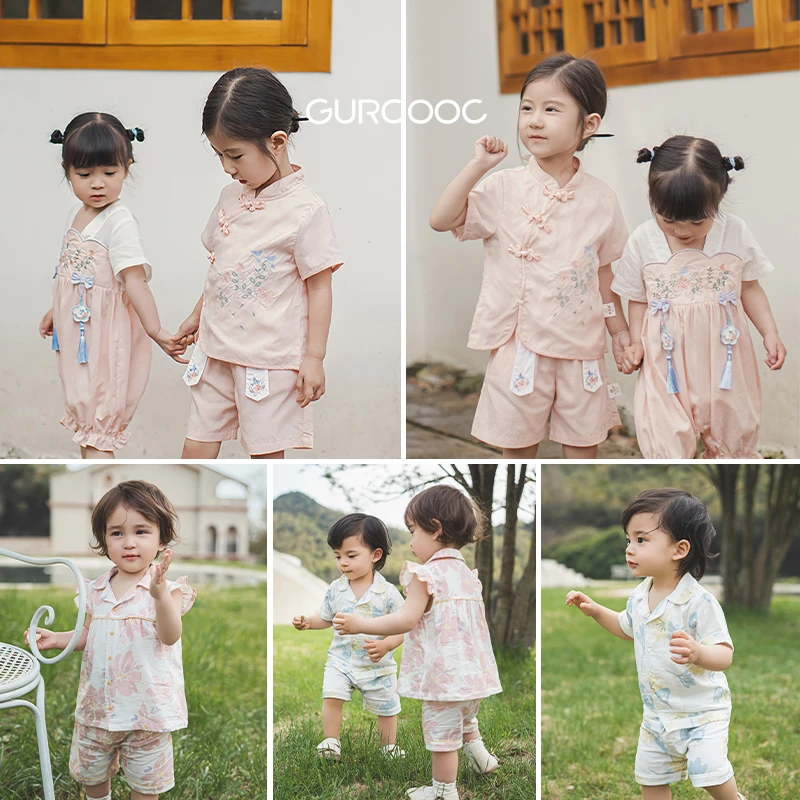 【断码精致短袖套装】夏季甜美可爱女宝薄款洋气透气亲肤舒适两件装