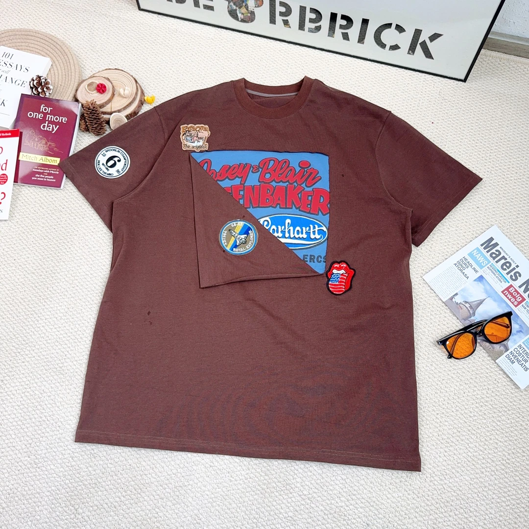 2024秋季新款宽松百搭时尚卡通印花短袖T恤8519