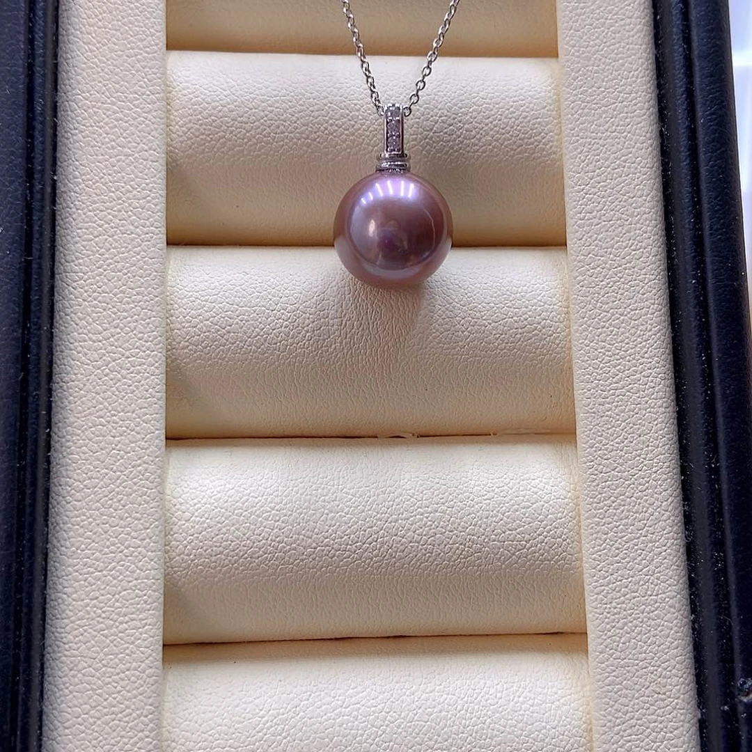 淡水珍珠银S925镶嵌吊坠(赠链)