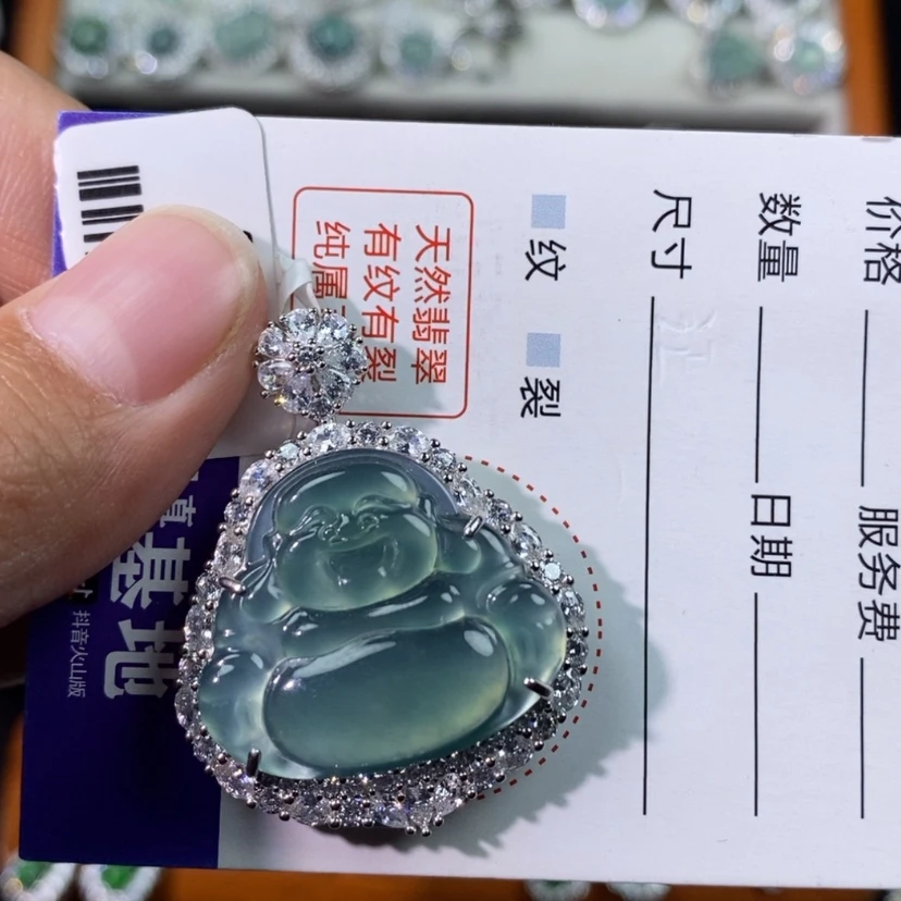 【闪购商品】翡翠颈饰银S925镶嵌大*儿分3单