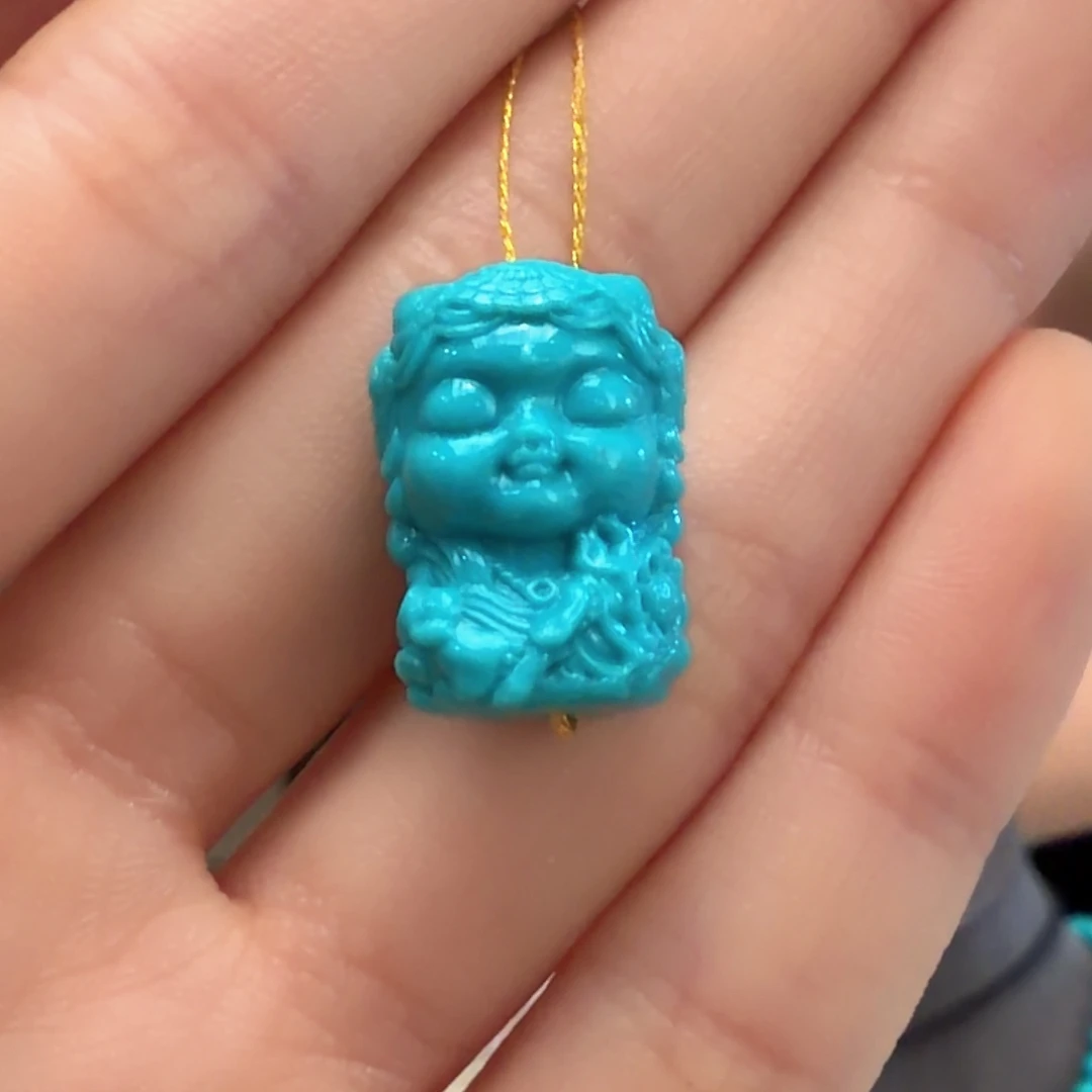 绿松石未镶嵌颈饰