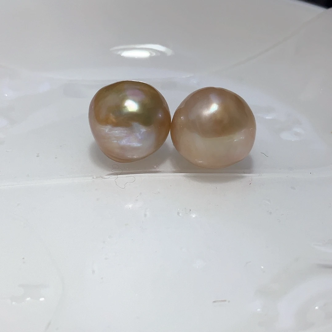 淡水珍珠耳饰银S925镶嵌