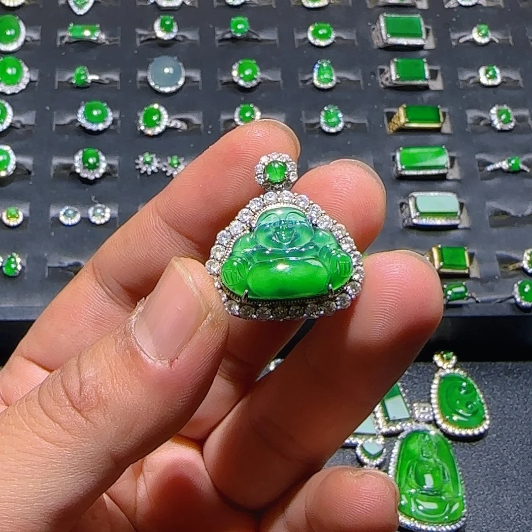 翡翠银S925镶嵌颈饰