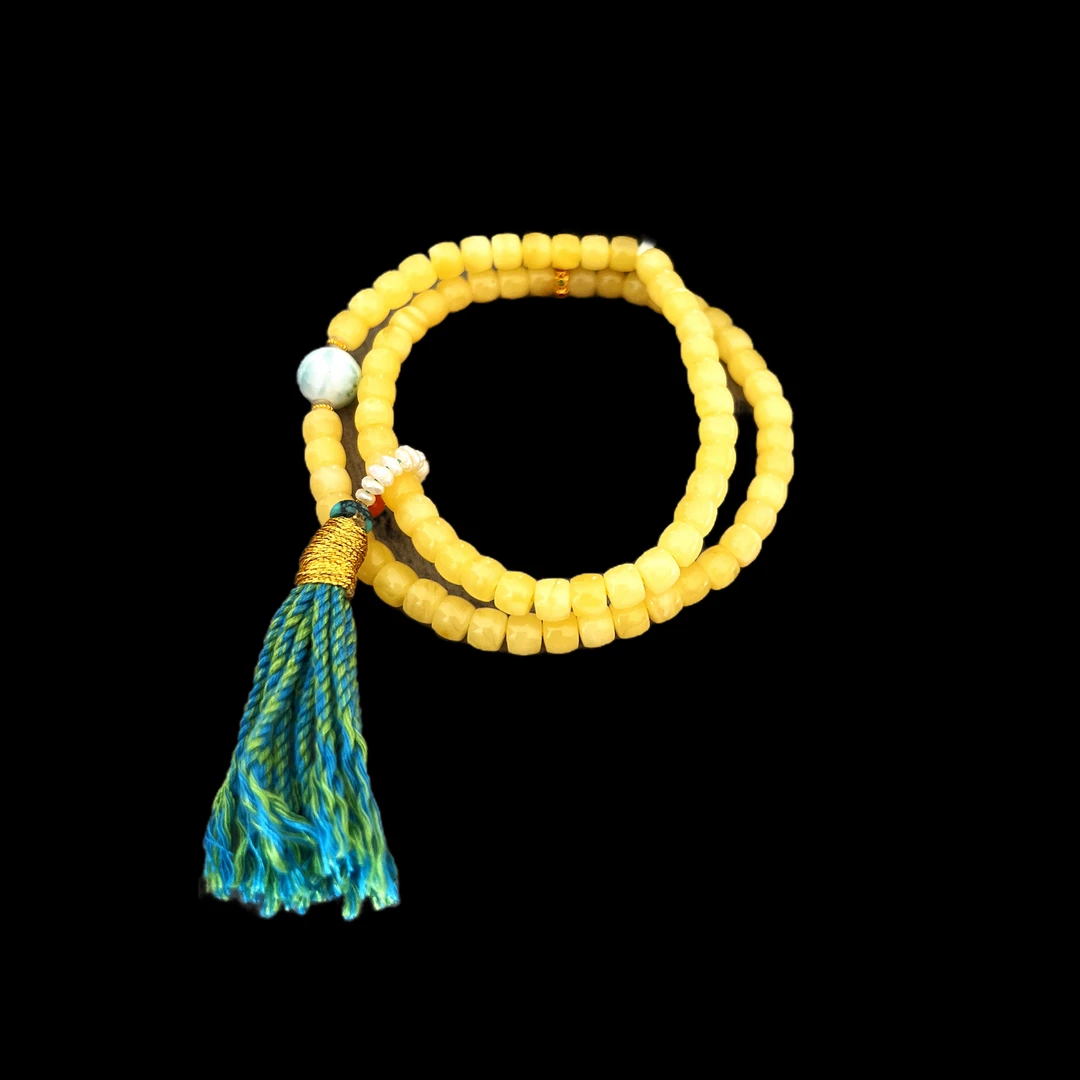 V7618蜜蜡手串孤品、