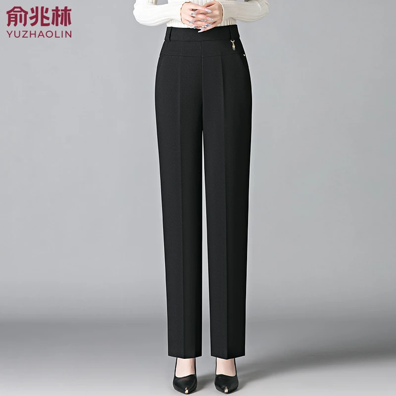 俞兆林中年妈妈春秋裤子2025新款高腰直筒秋季长裤50岁中老年女裤