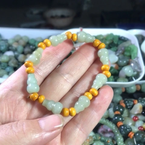 手链未镶嵌和田玉（糖玉）