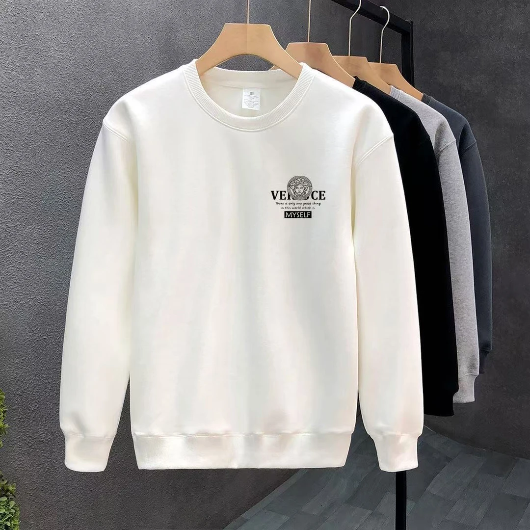 美式高端痞帅风打底上衣男装修身型潮套头常规青少年休闲圆领秋冬