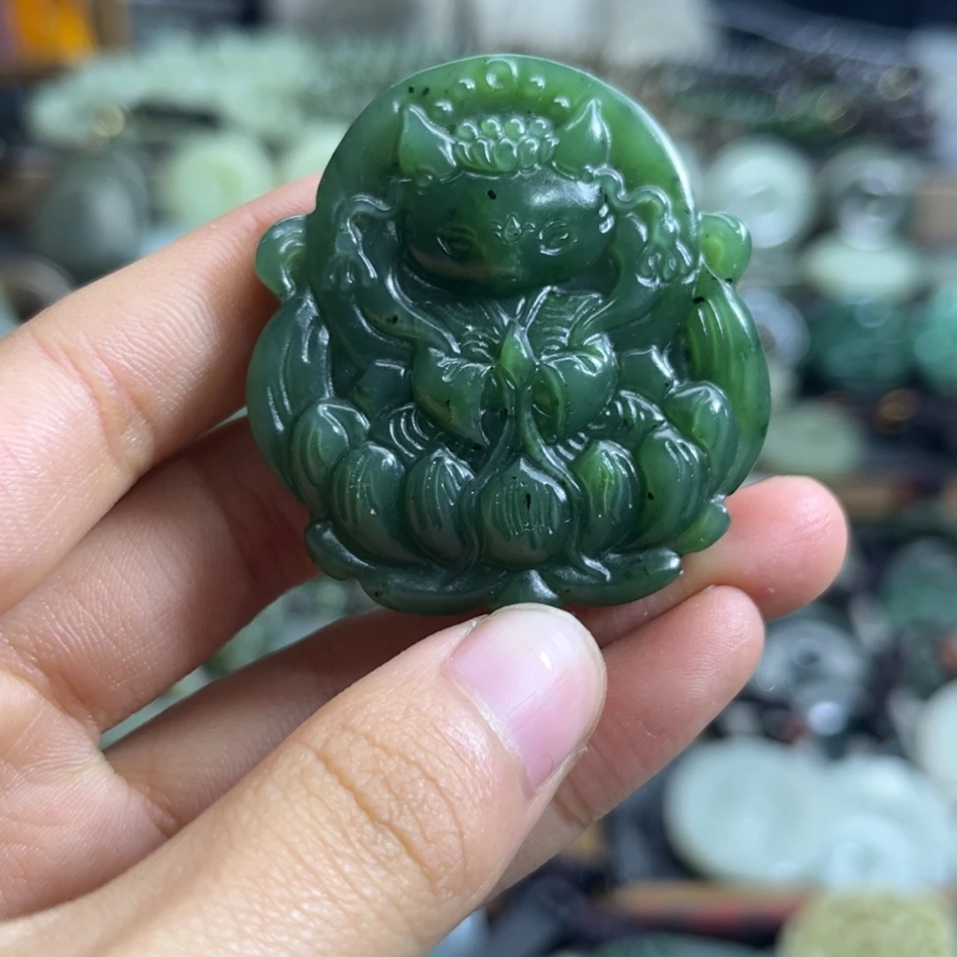 和田玉未镶嵌颈饰