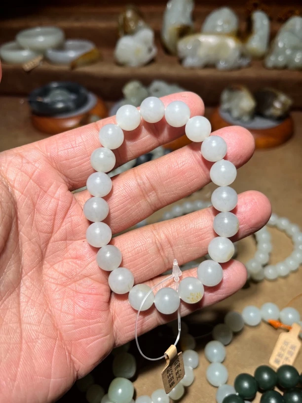 和田玉手串圆珠10mm
