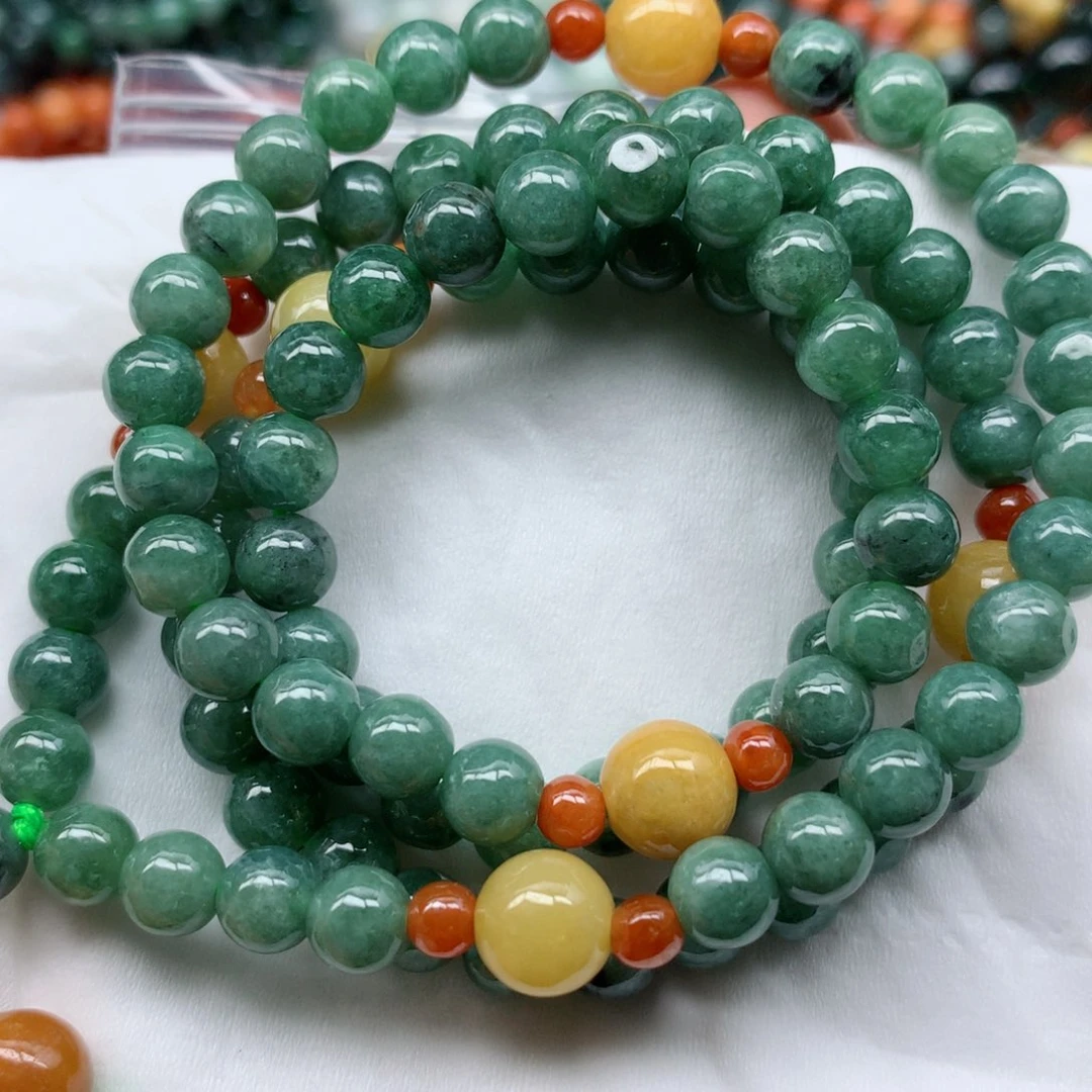 翡翠未镶嵌颈饰手串