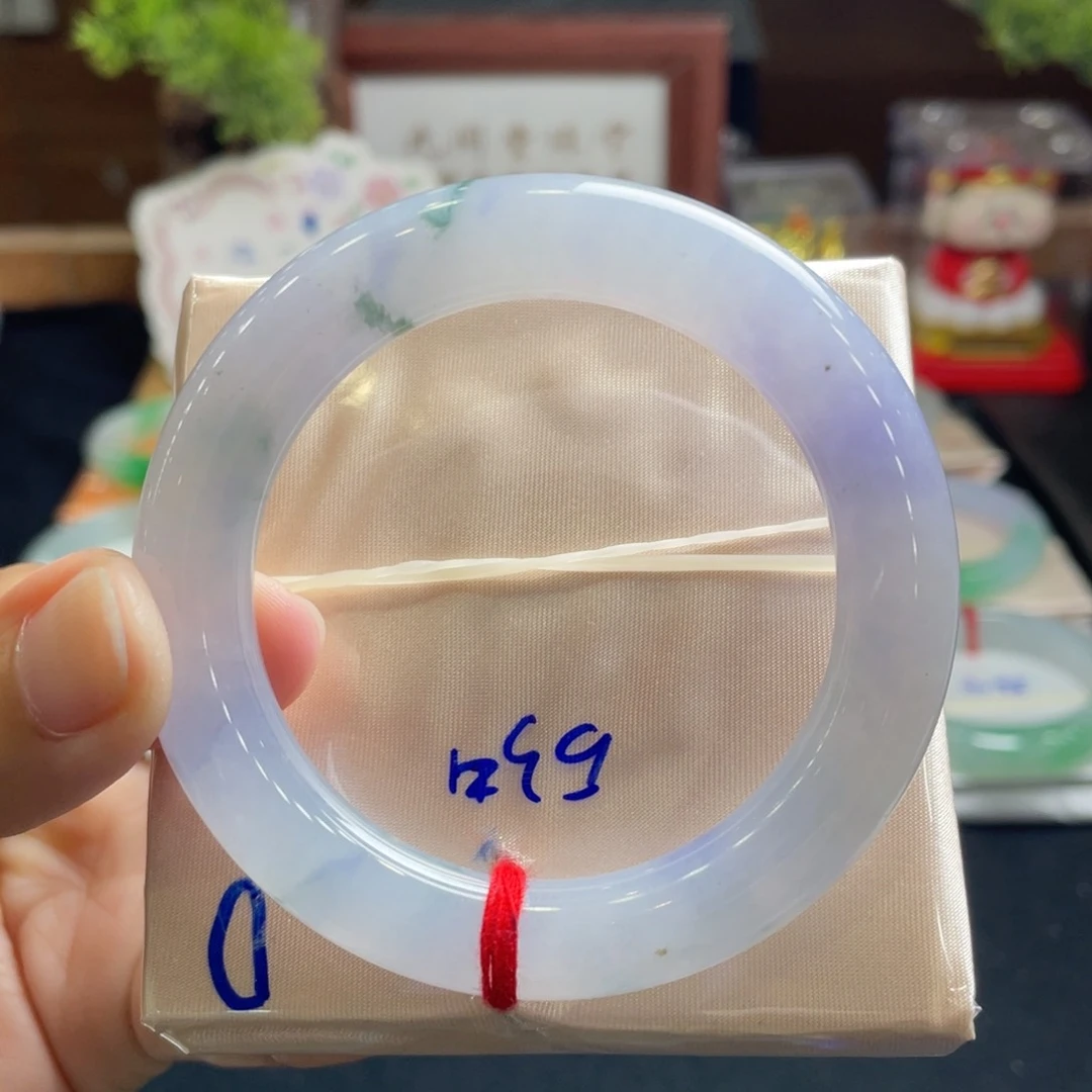 翡翠手镯未镶嵌19号 53+圆条