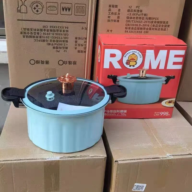 新款罗马锅压力锅加深大容量家用微压汤锅压力锅多功能不粘锅炖锅