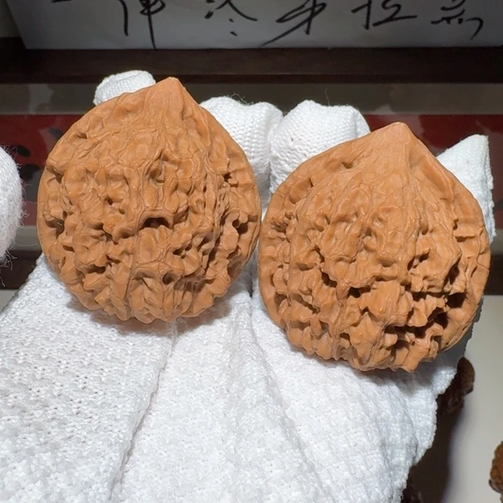 吊坠文玩核桃46.6全品老树麒麟纹官帽