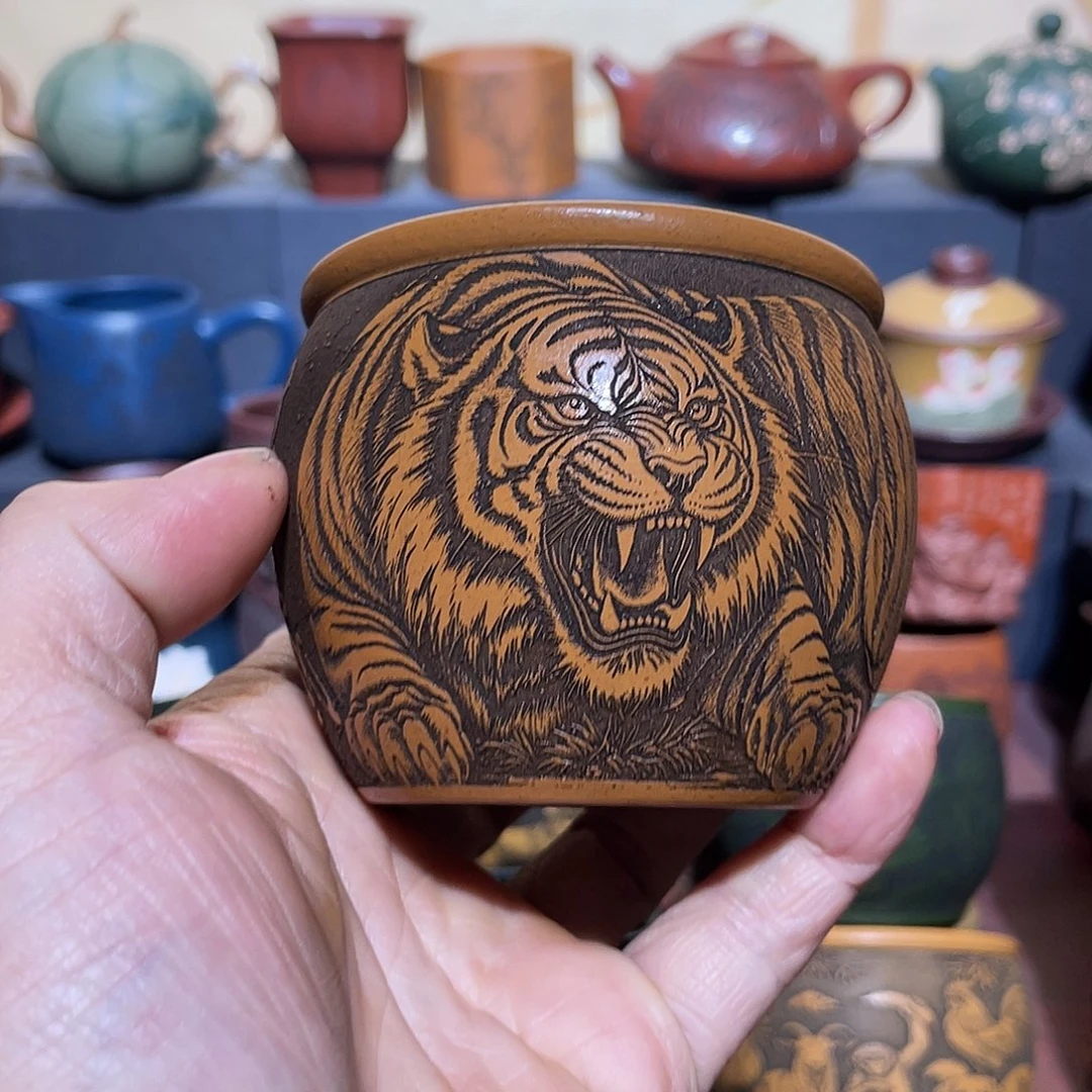 原矿紫砂手工主人杯