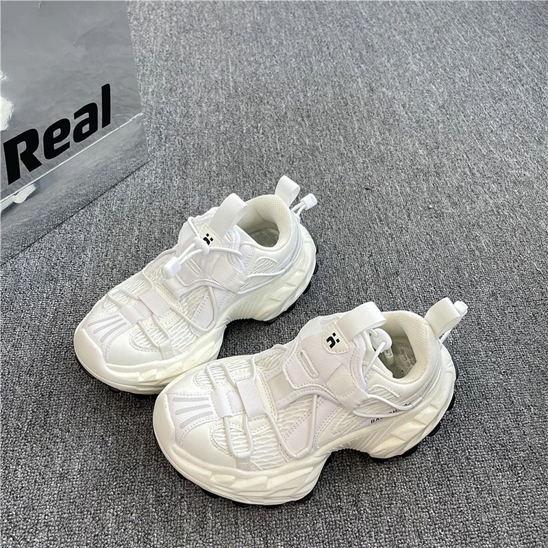 36-44港风情侣厚底港风网面透气老爹鞋男鞋时尚休闲鞋复古跑鞋女