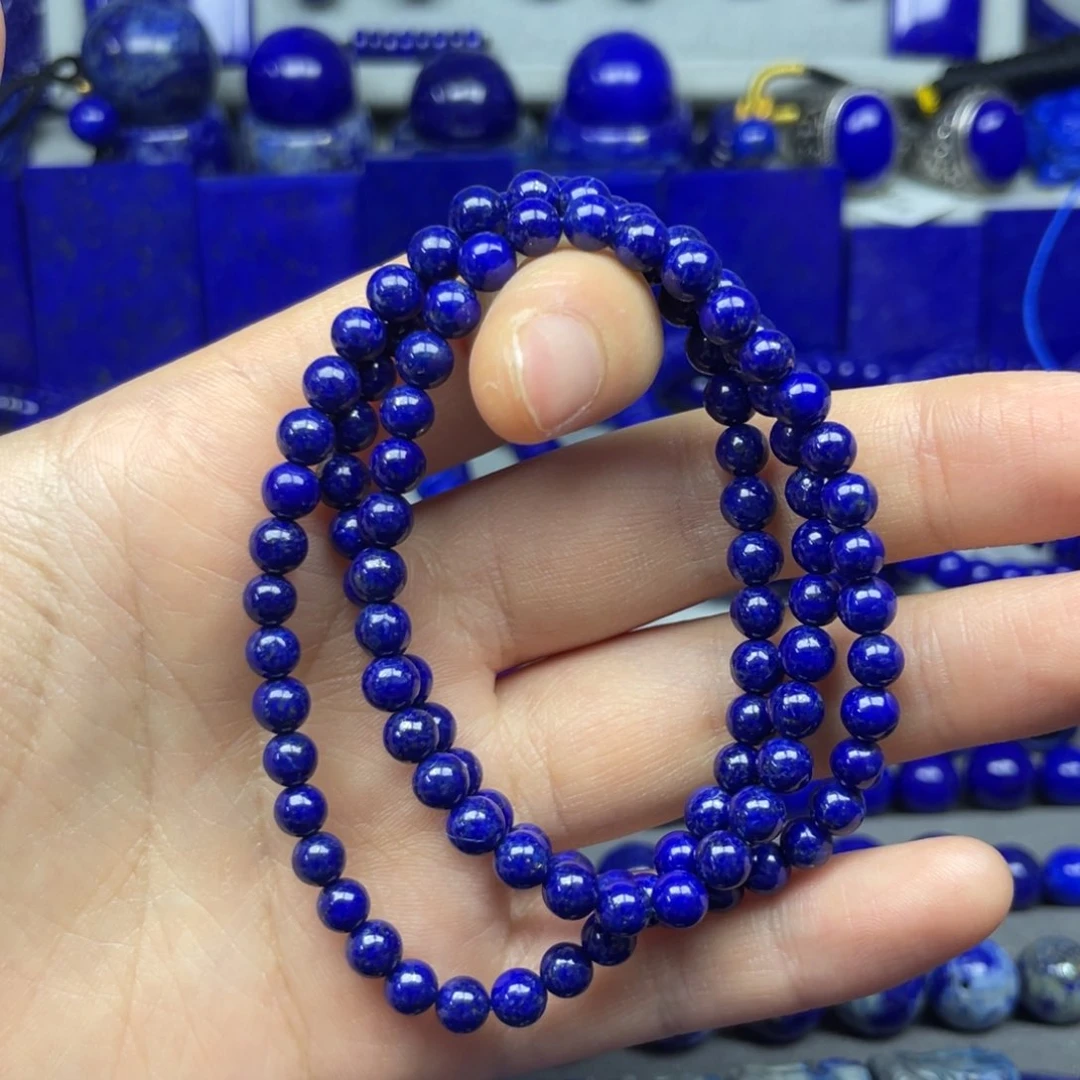 青金石未镶嵌多圈5+