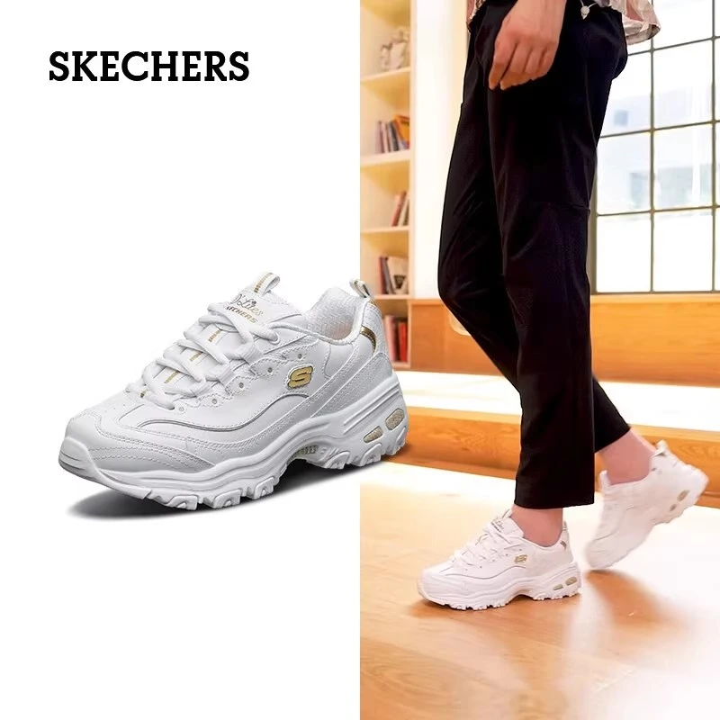 Skechers斯凯奇小白熊|熊猫鞋女夏厚底增高老爹鞋时尚百搭休闲鞋