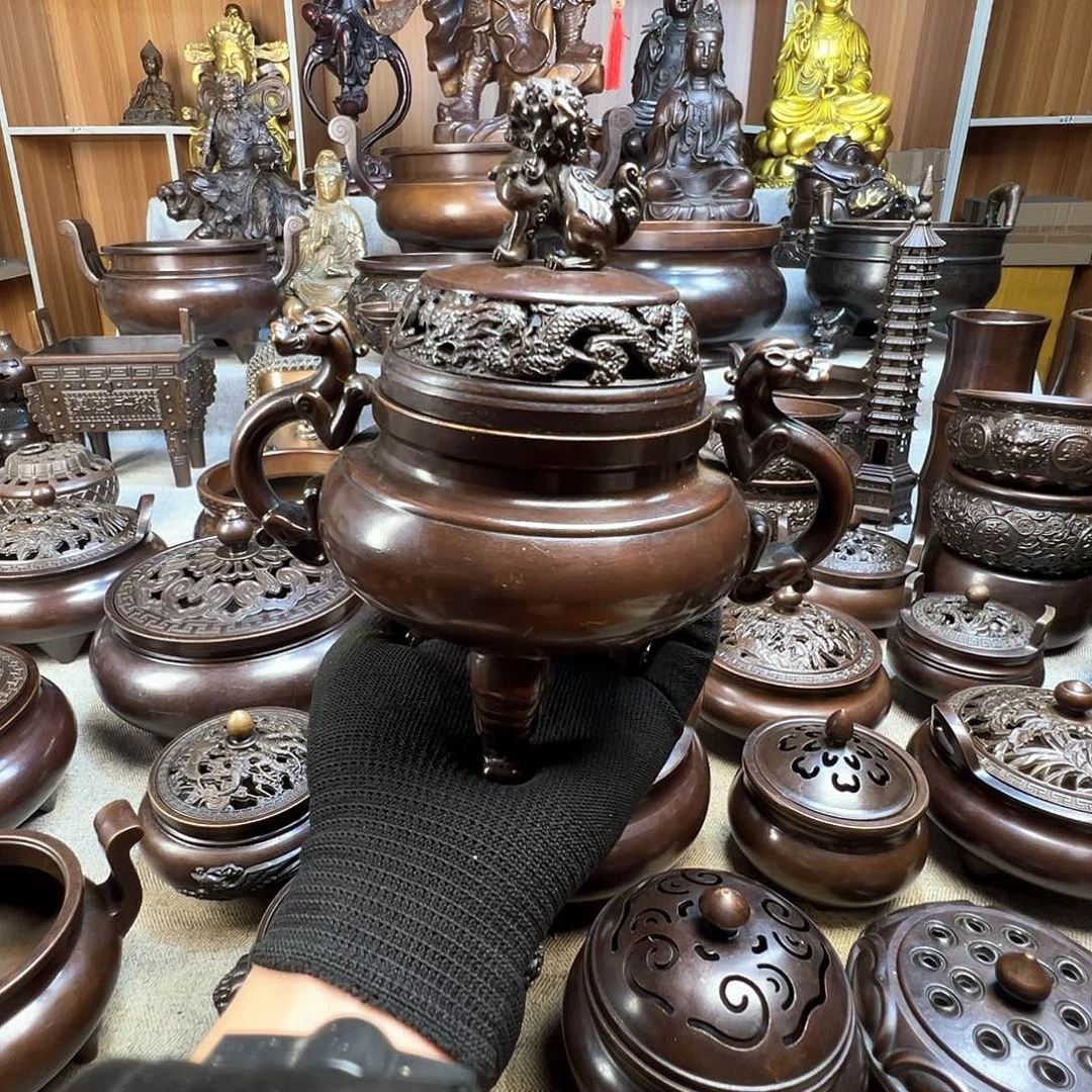 玄***化帝王炉铜摆件铜工艺品