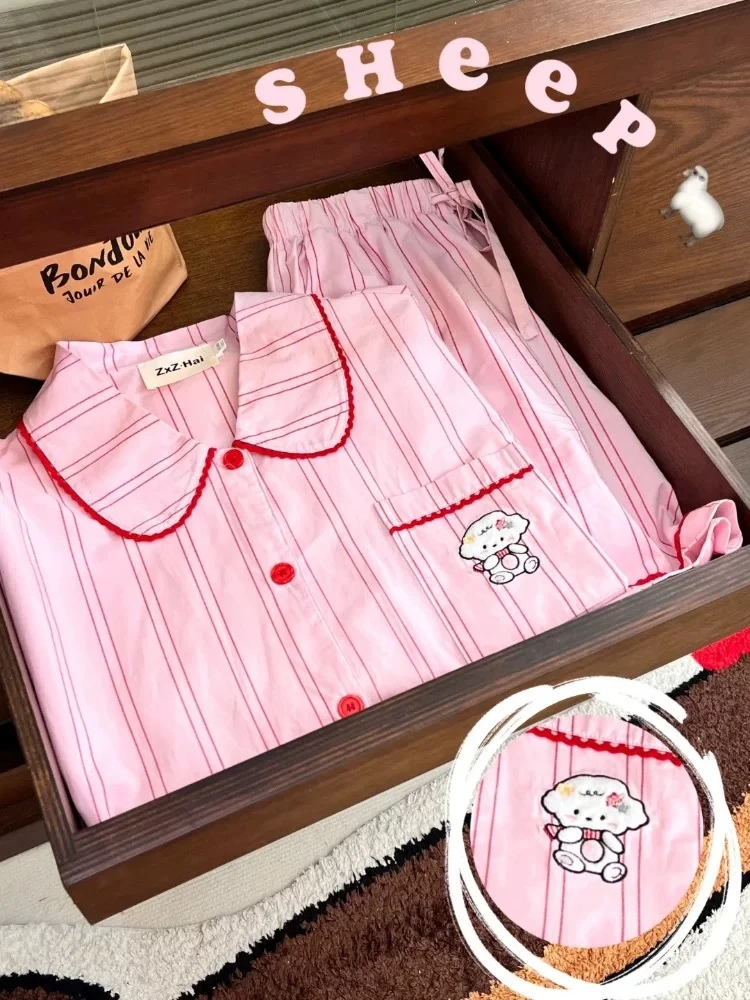 【VGP-粉红少女小狗】三件套款夏季新款潮牌薄款居家睡衣服套装