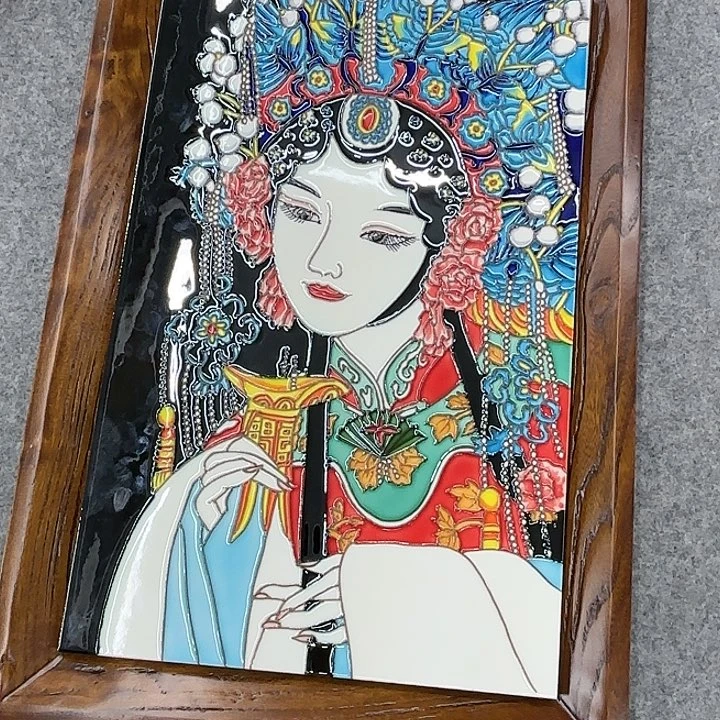 陶瓷板画32/47深色框子