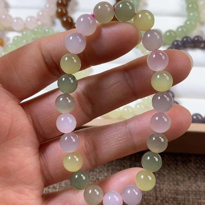 和田玉手串未镶嵌反**茶福利款