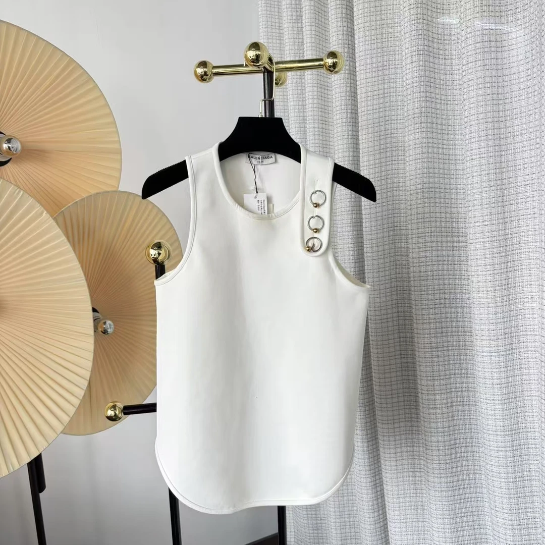 99新 Balenciaga/巴黎世家  白色针织背心 M码