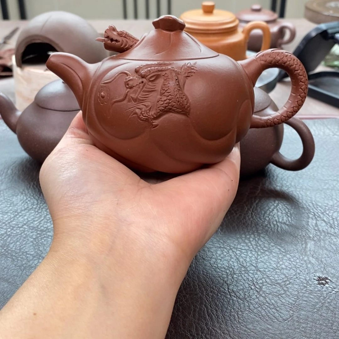 茶壶紫砂清水泥鱼化龙精工半手210cc