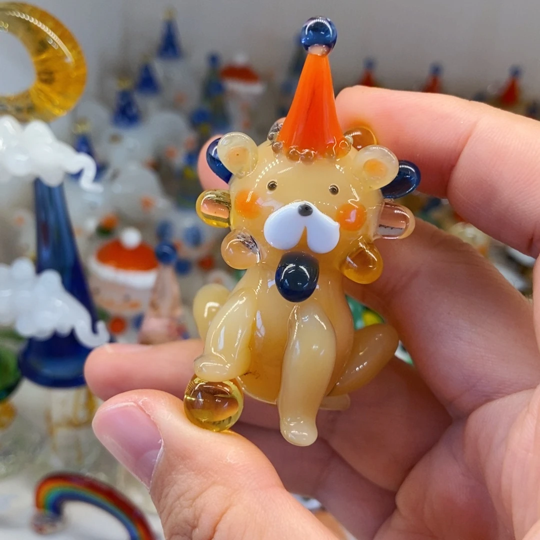 手工艺品琉璃小狮子