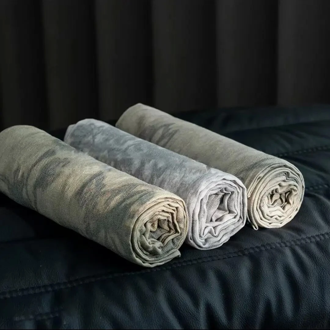 小风子2025夏新款老钱风绸缎新中式花朵印花阔腿休闲裤